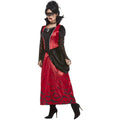 Black-Red - Lifestyle - Smiffys Womens-Ladies Gothic Vampiress Costume Set