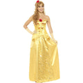 Gold - Back - Beauty And The Beast Womens-Ladies Belle Princess Costume