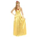 Gold - Front - Beauty And The Beast Womens-Ladies Belle Princess Costume