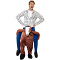 Brown - Back - Smiffys Unisex Adult Piggy Back Costume Set