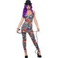 Multicoloured - Back - Fever Womens-Ladies Creepy Clown Costume