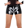 Black - Front - Fever Womens-Ladies Miss Whiplash Skeleton Hot Pants