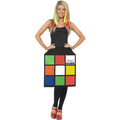 Multicoloured - Back - Rubik`s Womens-Ladies Puzzle Cube 3D Costume Dress