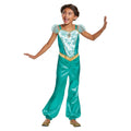 Teal - Front - Aladdin Girls Classic Jasmine Costume