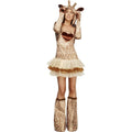 Brown - Back - Fever Womens-Ladies Giraffe Tutu Costume Set