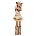 Brown - Front - Fever Womens-Ladies Giraffe Tutu Costume Set