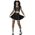 Black-White - Back - Fever Womens-Ladies Gothic School Costume Set