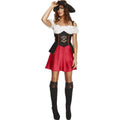 Black-Red-White - Back - Fever Womens-Ladies Pirate Wench Costume