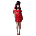 Red - Front - Beetlejuice Womens-Ladies Lydia Deetz Bride Costume Set