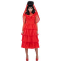 Red - Back - Beetlejuice Womens-Ladies Lydia Deetz Bride Costume Set