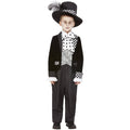 Black-White - Back - Alice In Wonderland Childrens-Kids Mad Hatter Costume Set