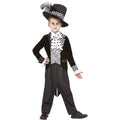 Black-White - Side - Alice In Wonderland Childrens-Kids Mad Hatter Costume Set