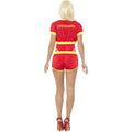 Red-Yellow - Side - Baywatch Womens-Ladies Deluxe Life Guard Costume Set