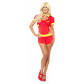 Red-Yellow - Front - Baywatch Womens-Ladies Deluxe Life Guard Costume Set