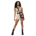 Beige - Front - Ghostbusters Womens-Ladies Costume Hotpants Set