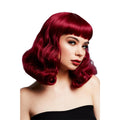 Plum - Front - Fever Womens-Ladies Bettie Fringe Wig