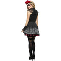 Black - Side - Fever Womens-Ladies Day Of The Dead Costume Set