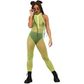 Yellow - Back - Fever Womens-Ladies Zipped Bodystocking