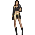 Black-Gold - Back - Fever Womens-Ladies Knockout Costume Set