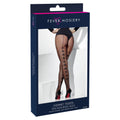 Black - Back - Fever Womens-Ladies Fishnet Satin Bow Tights