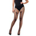 Black - Front - Fever Womens-Ladies Skeleton Bone Net Tights