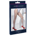 White - Side - Fever Womens-Ladies Fishnet Tights