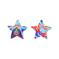 Multicoloured - Back - Fever Womens-Ladies Tie Dye Star Nipple Pasties