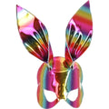 Multicoloured - Back - Fever Unisex Adult Bunny Metallic Mask