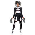 Black-White - Front - Fever Womens-Ladies Gothic Cheerleader Costume