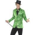 Green - Back - Smiffys Unisex Adult Sequin Costume Jacket