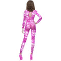 Pink-White - Back - Fever Womens-Ladies Tie Dye Bodysuit