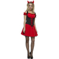 Red - Back - Fever Womens-Ladies Wicked Devil Costume Set