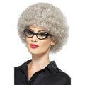 Grey - Back - Smiffys Unisex Adult Granny Perm Wig