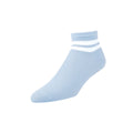 Ash Grey-Pink-Light Sky Blue - Back - Superga Womens-Ladies Stripe Socks (Pack of 3)