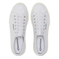 Optical White-Silver-Avorio - Lifestyle - Superga Womens-Ladies 2740 Nappa Leather Platform Trainers