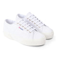 Optic White-Avorio - Front - Superga Womens-Ladies 2740 Nappa Leather Platform Trainers