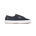 Blue Navy - Front - Superga Unisex Adult 2750 Efglu Leather Trainers