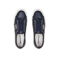 Blue Navy - Side - Superga Unisex Adult 2750 Efglu Leather Trainers