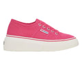 Fuchsia Pink-Avorio - Back - Superga Womens-Ladies 2287 Bubble Line Trainers