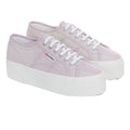 Pastel Lilac-Iridescent - Front - Superga Womens-Ladies 2790 Lamew Lace Up Trainers