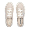 Beige-White Avorio - Side - Superga Unisex Adult 2750 Vegan Leather Trainers