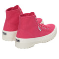 Fuchsia Pink-Avorio - Side - Superga Womens-Ladies 2341 Cotu Alpina High Tops