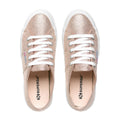 Rose Platinum - Side - Superga Unisex Adult 2750 Lamew Metallic Trainers