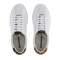 White-Brown-Marshmallow - Side - Superga Womens-Ladies 2843 Sport Club S Deer Print Cowhide Leather Trainers