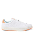 White-Melon Orange-Azure Ice - Front - Superga Unisex Adult 4833 Lendl Leather Trainers