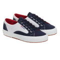 White-Navy-Red - Front - Superga Unisex Adult 2750 Blocks Trainers