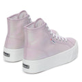 Pastel Lilla Iridescent - Back - Superga Womens-Ladies 2708 Lamé High Tops