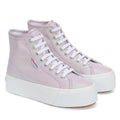 Pastel Lilla Iridescent - Front - Superga Womens-Ladies 2708 Lamé High Tops