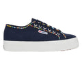 Navy-Multicoloured - Side - Superga Womens-Ladies 2740 Beaded Trainers