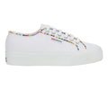 White-Multicoloured - Back - Superga Womens-Ladies 2740 Beaded Trainers